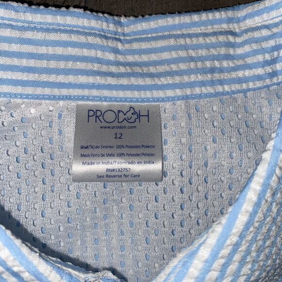 NWT White‎ and Blue  Prodoh Founders Kids Vented Fishing Shirt Size 12 - Picture 6 of 10